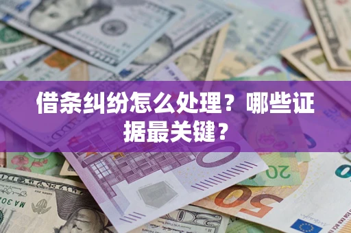 北京借条纠纷怎么处理？哪些证据最关键？