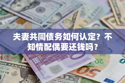 北京夫妻共同债务如何认定？不知情配偶要还钱吗？